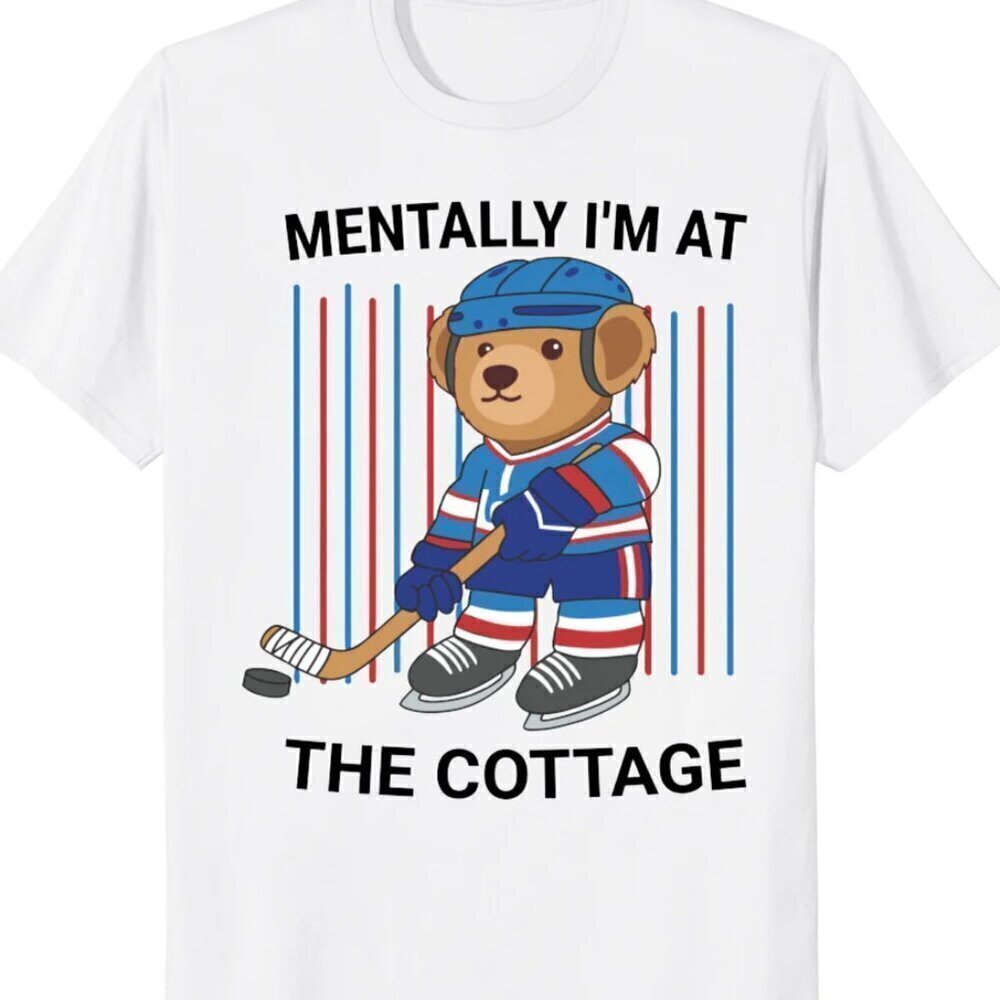 Heated Rivalry Hockey Cottage T-Shirt Mentally At the Cottage Tee